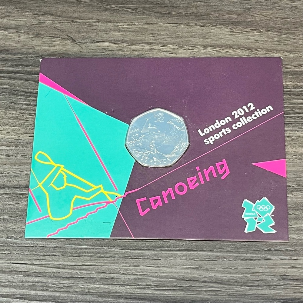 Royal Mint 2012 London Summer Olympics Sports Collection 50 Pence Coin Canoeing